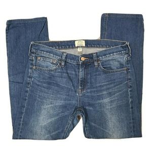 J Crew Selvedge Matchstick Medium Wash Blue Womens Jeans Size 28P